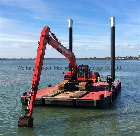 mini excavator barge|excavator barge for sale.